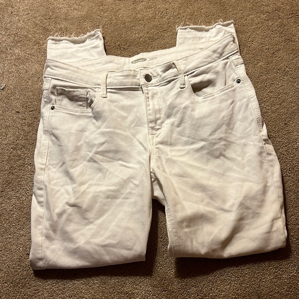 white super skinny distressed jeans!